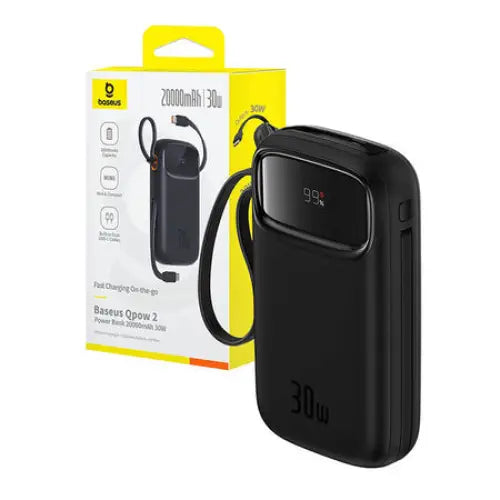 Powerbank Baseus QPow 2 20000mAh 30W 2xUSB-C (black) - Powerbanks<<<GSM