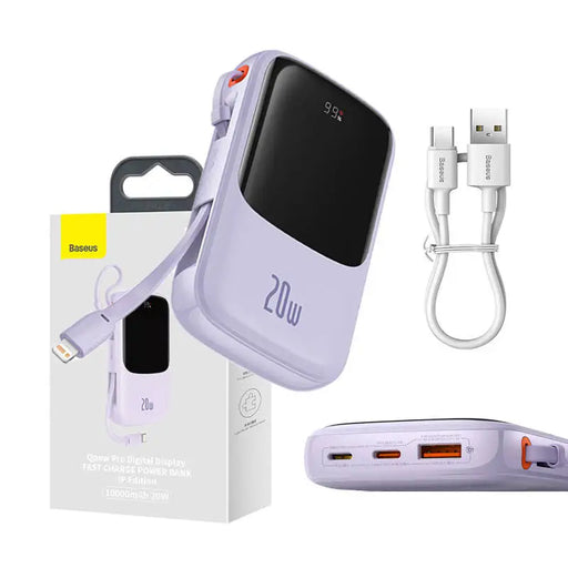 Powerbank Baseus Qpow Pro with Lightning cable USB-C USB 10000mAh 20W (purple) - Powerbanks<<<Energy<<<InnproXML