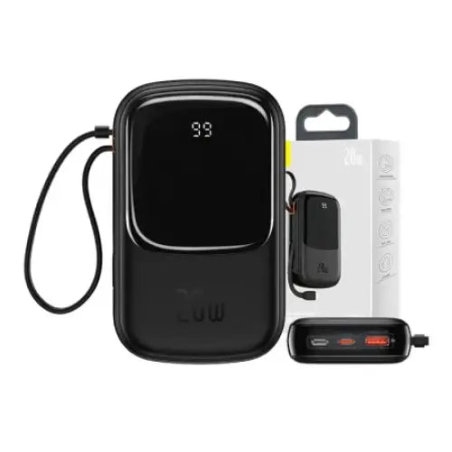 Powerbank Baseus Qpow PRO with Lightning cable USB-C port and USB 20000mAh 20W (Black)