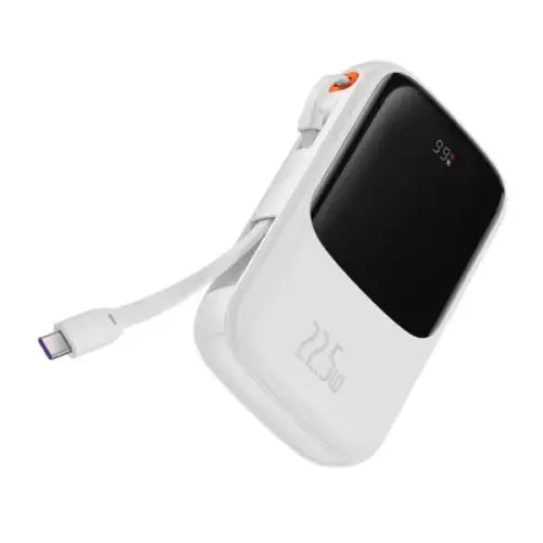 Powerbank Baseus Qpow Pro with USB-C cable USB-C USB 10000mAh 22.5W (white)