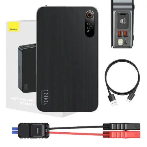 Powerbank/Baseus Super Energy PRO Car Jump Starter 1600A USB (black) - Jump starters<<<Car accessories<<<InnproXML
