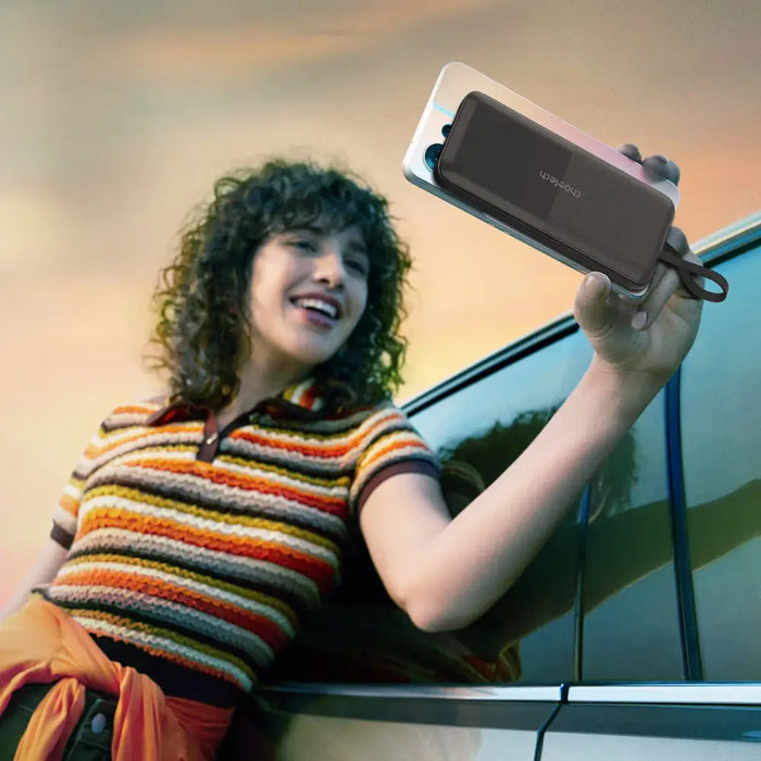 Powerbank Choetech B654 10000mAh 22.5W USB-A / USB-C / micro USB with built-in USB-C / Lightning cable - black