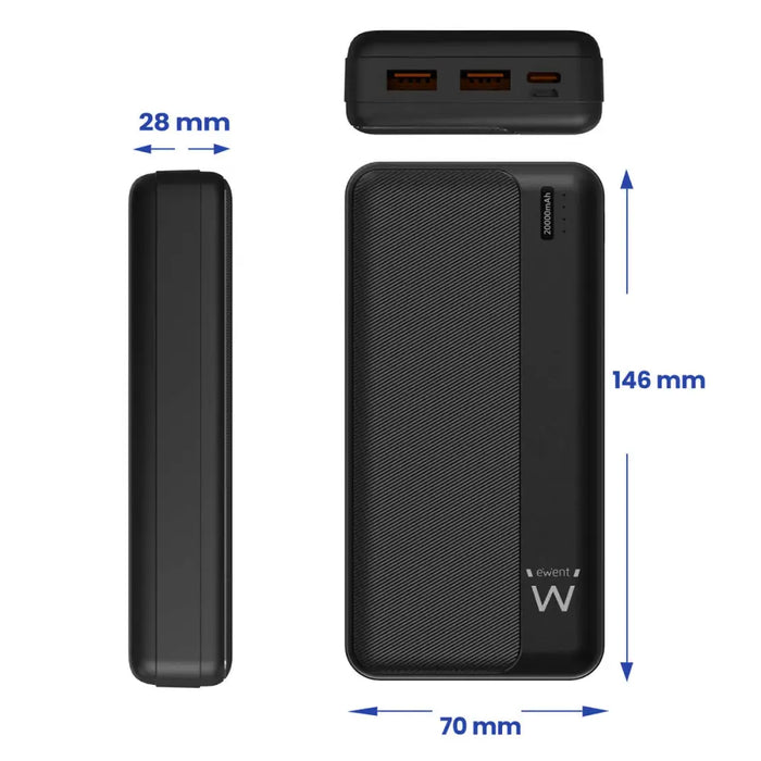 Powerbank Eminent EW1163 Black 20000 mAh - Електроника Телефони и таблети<<<Компютри| Електроника<<<BigBuy&&&Power