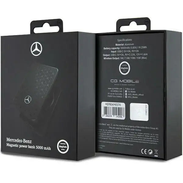 Powerbank Mercedes Stars Pattern MagSafe 15W 5000mAh - black - Cell phone cases and covers<<<HurtelXML