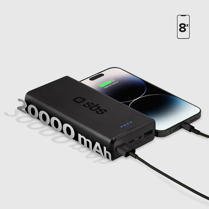 Powerbank Puro Fast 20000 mAh 2x USB-A + 1x USB-C - black - Powerbanks<<<HurtelXML&&&Външни батерии<<<Аксесоари за