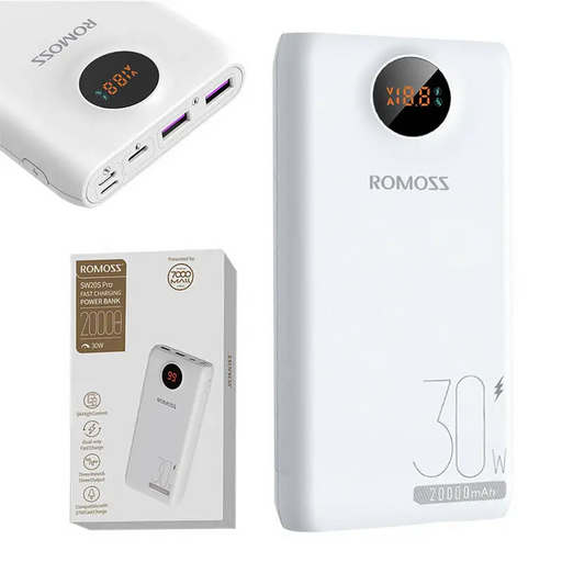 Powerbank Romoss SW20S Pro 20000mAh 30W (white) - Powerbanks<<<Energy<<<InnproXML