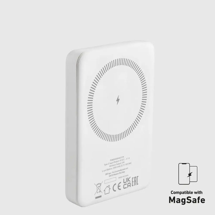 Powerbank SBS TEBB5000MAG1CW 5000 mAh USB-C MagSafe compatible - white - Powerbanks<<<HurtelXML