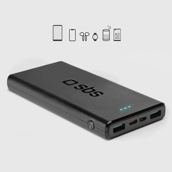 Powerbank SBS TTBB10000FASTPD20K 10000 mAh 20W with Power Delivery - black - Powerbanks<<<HurtelXML