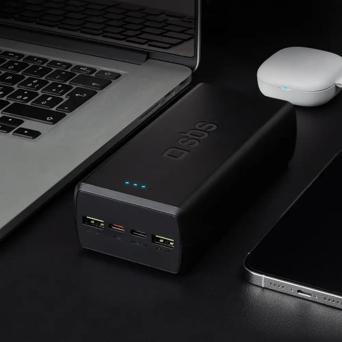 Powerbank SBS TTBB30000PD20K 30000 mAh 2 x USB-C 2 x USB-A - black - Powerbanks<<<HurtelXML