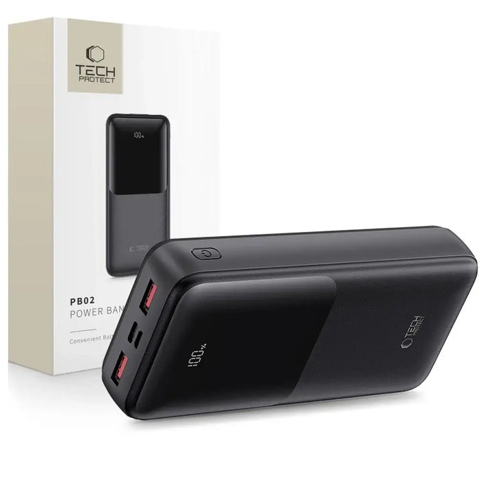 Powerbank Tech-Protect PB02 20000mAh 22.5W - black - Powerbanks<<<HurtelXML