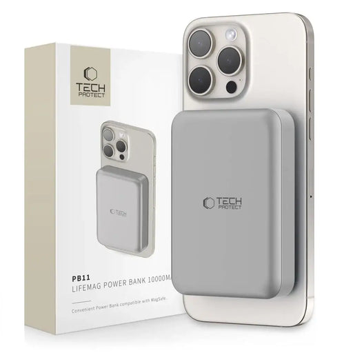 Powerbank Tech-Protect PB11 LifeMag MagSafe 10000 mAh - titanium - Powerbanks<<<HurtelXML