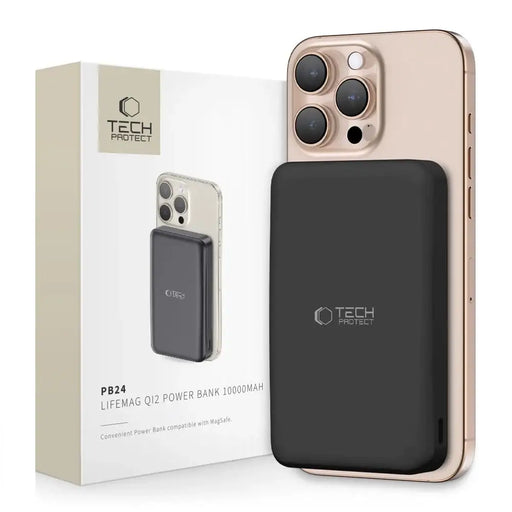 Powerbank Tech-Protect PB24 LifeMag QI2 MagSafe 10000 mAh - black - Powerbanks<<<HurtelXML