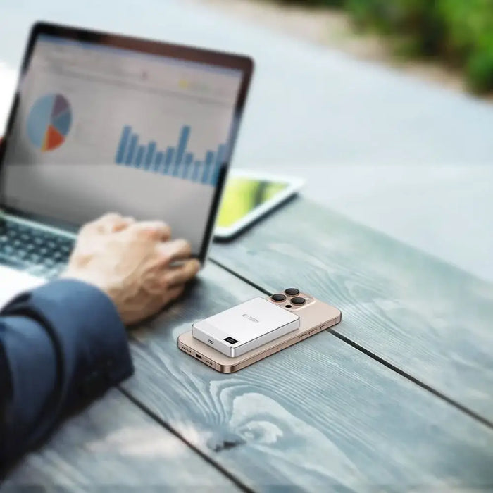 Powerbank Tech-Protect PB33 LifeMag MagSafe 5000mAH - silver - Powerbanks<<<HurtelXML