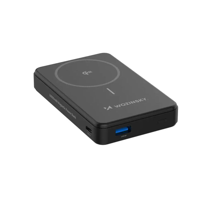 Powerbank Wozinsky WLWP-10KA0Y3S 22.5W PD Qi2 10000 mAh with stand 1x USB-A 1x USB-C - black - Powerbanks<<<HurtelXML