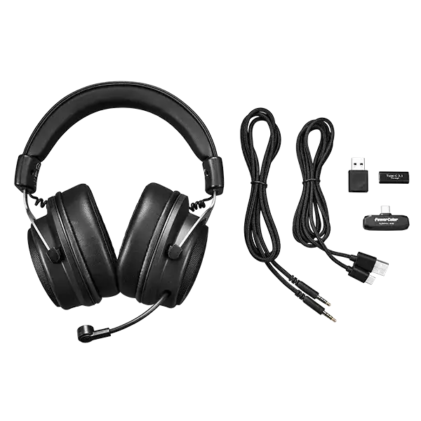 PowerColor Alphyn AH10 Wireless Gaming Headset - Black - Геймърски слушалки<<<Геймърска периферия<<<ValiAPI&&&Микрофони