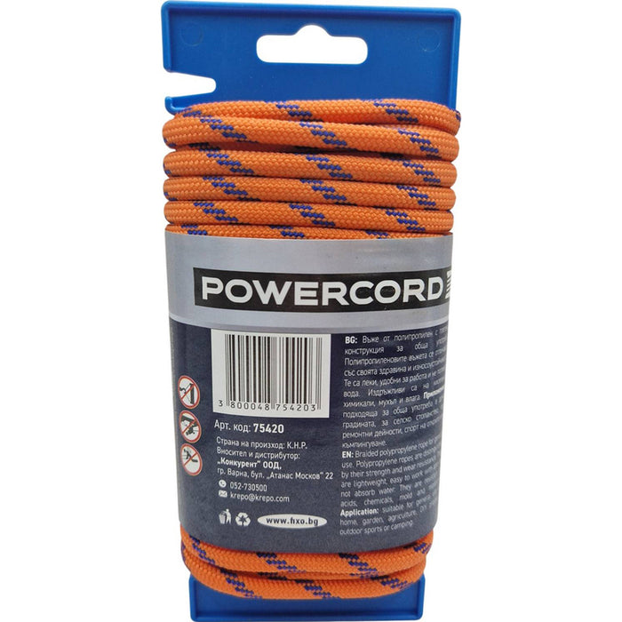 UNIVERSAL POWERCORD ROPE 6 MM 10 M ORANGE
