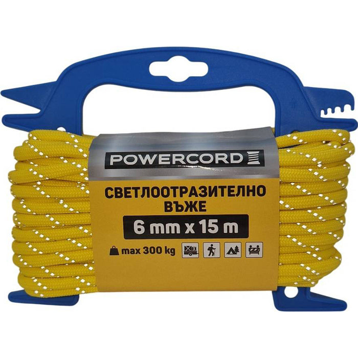 REFLECTIVE POWERCORD ROPE 6 MM15 M YELLOW