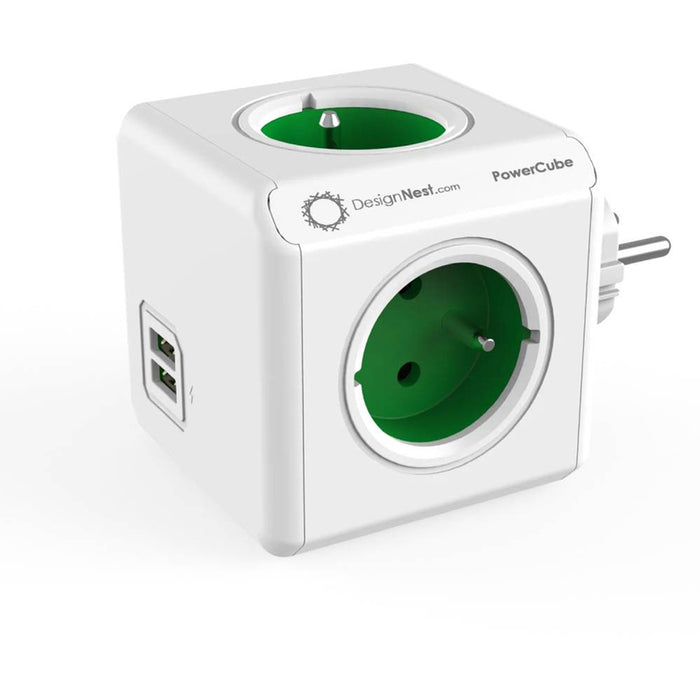 Power strip DESIGNNEST PC 1202GN 4 GN. 2XUSB