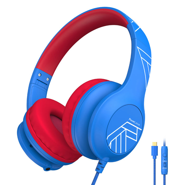 POWERLOCUS PLED BLUE/RED stereo headphones