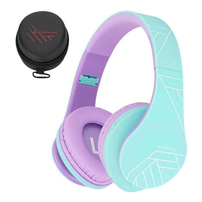 POWERLOCUS P2 KIDS TEAL/PURPLE stereo headphones