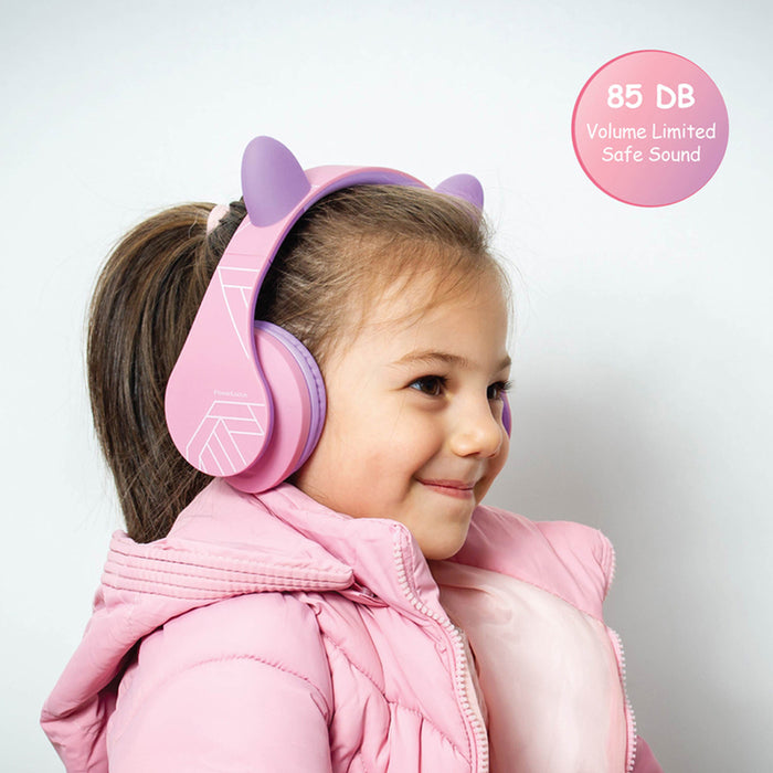 POWERLOCUS P2 KIDS CAT PINK/PUR stereo headphones