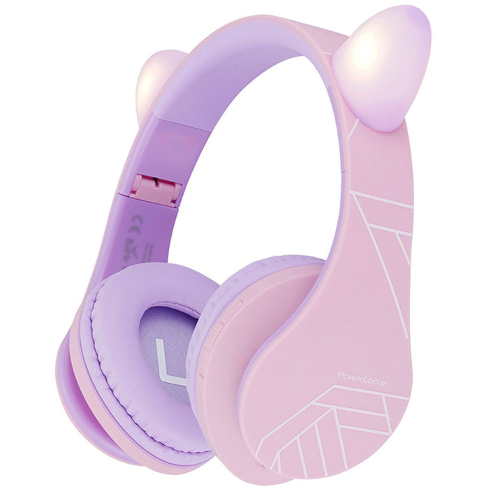 POWERLOCUS P2 KIDS CAT PINK/PUR stereo headphones