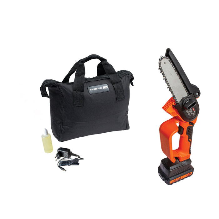 BATTERY MINI CHAIN SAW PREMIUM HD SET 20 V, NUMBER OF BATTERIES 1, 2.00 Ah, BAR LENGTH 12.00 cm, BAR LENGTH 12.00 cm