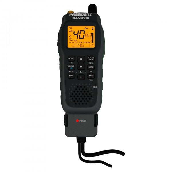 President Randy ASC AM/FM CB Portable Radio Black