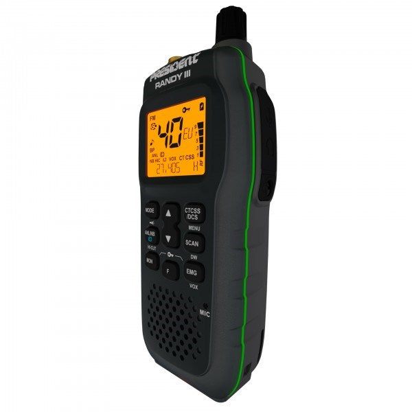 President Randy ASC AM/FM CB Portable Radio Black