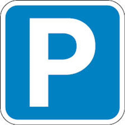 STICKER 12 X 12 CM PREVENTA "PARKING PLACE"