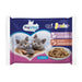 PREVITAL Cat Food Junior Mix Flavors with Lamb Turkey Salmon Trout in Gravy – wet cat food – 4 x 100 g - Wet