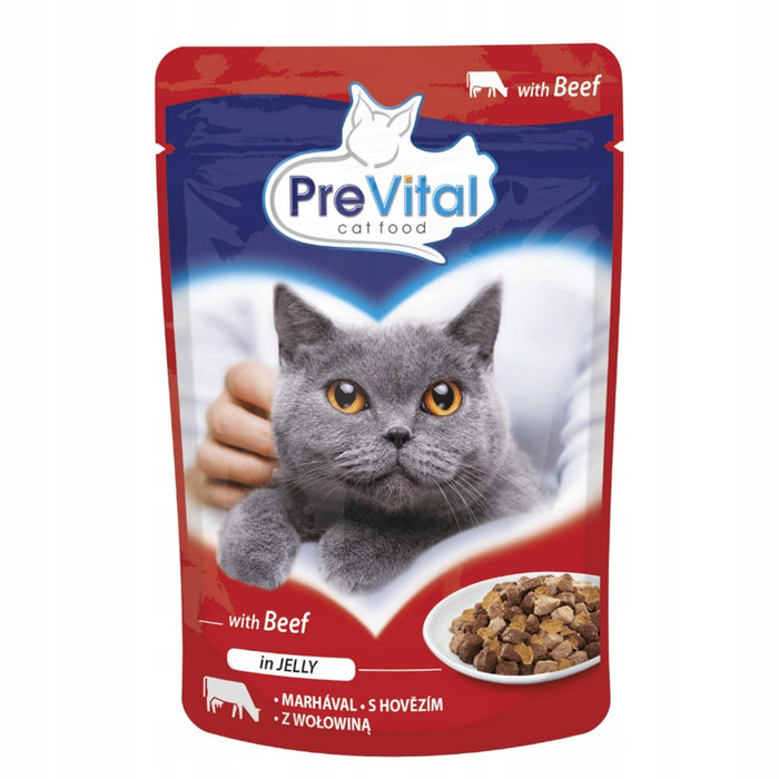 PREVITAL Beef in jelly - wet cat food - 100g