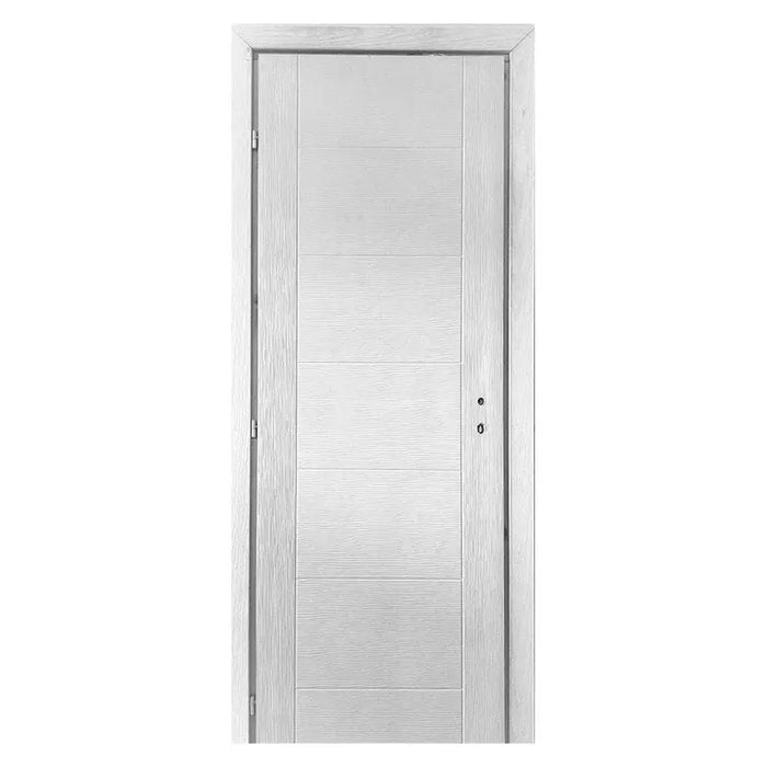 PRIMERED DOOR WITH CASE MODULATO THREE 80X200X7 CM. LEFT - Врати<<<Врати и обков<<<Строителни