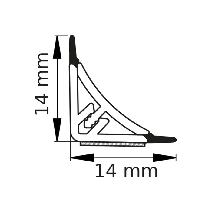 WATERPROOF MOLDING PF 14 PRIMO ALUMINUM 2.6M