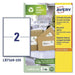 Printer Labels Avery LR7168 White 100 Sheets 199,6 x 143,5 mm (5 Units) - Електроника Периферни и резервни