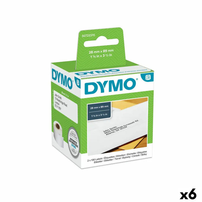Printer Labels Dymo 99010 28 x 89 mm LabelWriter™ White Black (6 Units) - Електроника Периферни и резервни