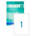 Printer Labels MULTI 3 White Upright 100 Sheets 210 x 297 mm - Хартия за принтери<<<Електроника Периферни и резервни