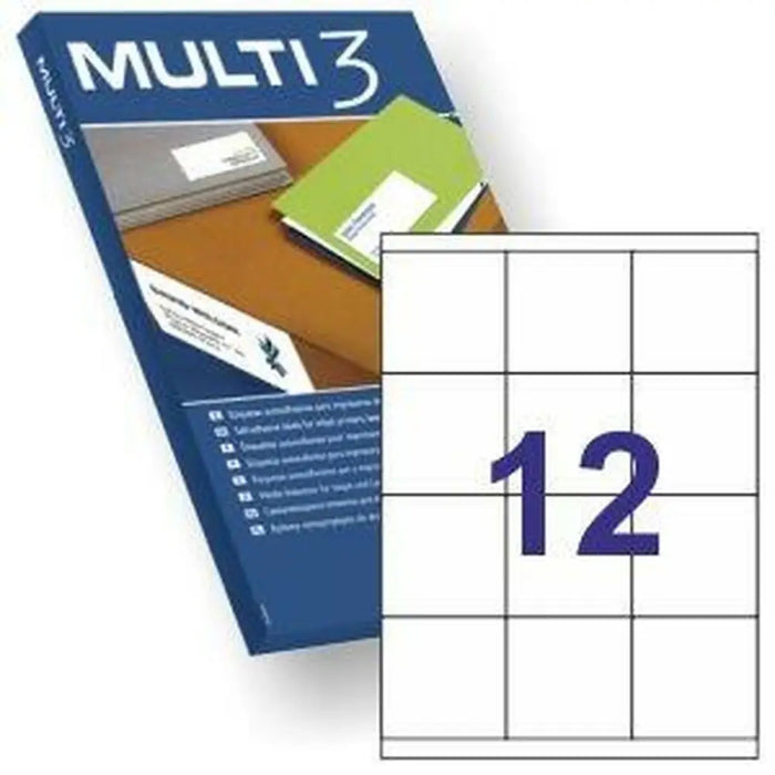 Printer Labels MULTI 3 White Upright 100 Sheets 70 x 67,7 mm - Електроника Периферни и резервни части<<<Компютри|