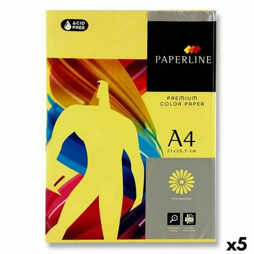 Printer Paper Fabrisa Paperline Premium A4 80 g/m² 500 Sheets Yellow (5 Units) - Електроника Периферни и резервни