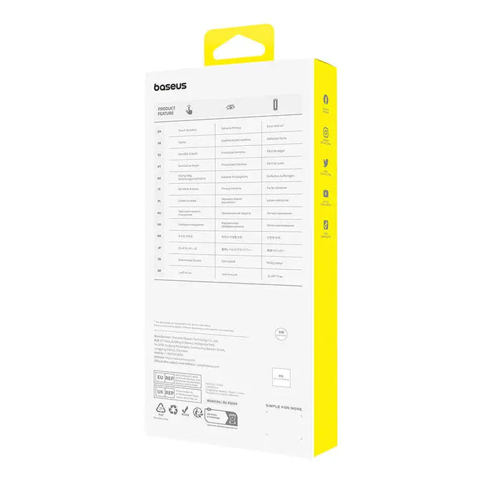 Privacy Protection Tempered Glass Baseus Sapphire iPhone 15 ProMax - For smartphones<<<Tempered glass and screen