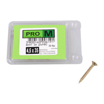 SCREW FOR WOOD 4.5X35 MM PRO M 30 PCS