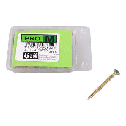 SCREW FOR WOOD 4.5X50 MM PRO M 25 PCS