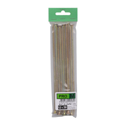 WOOD SCREW 6X200 MM PRO M 10 PCS