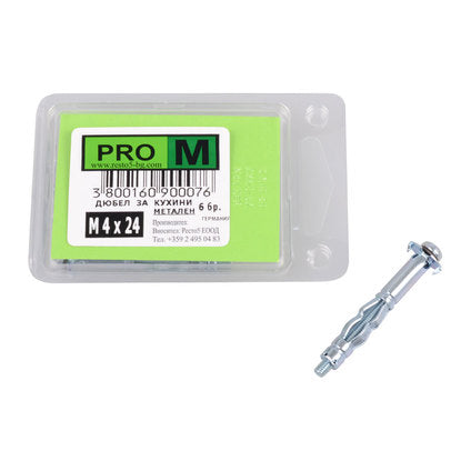 METAL DOWEL FOR CAVITIES F4X45MM 6 PCS PRO M
