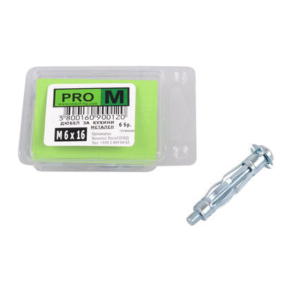 METAL DOWEL FOR CAVITIES F6X50MM 6 PCS PRO M