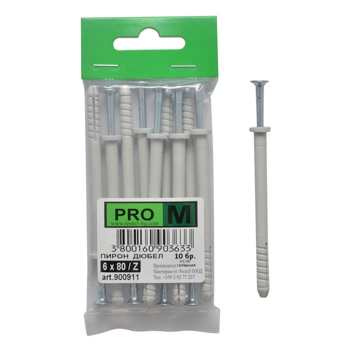 NAIL-DOGLE F6X80MM 10 PIECES PRO M