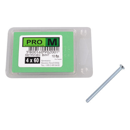 METRIC SCREW 10 PCS. PRO M 4 x 60 MM