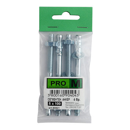 SEGMENT ANCHOR F8X100MM 4 PIECES PRO M