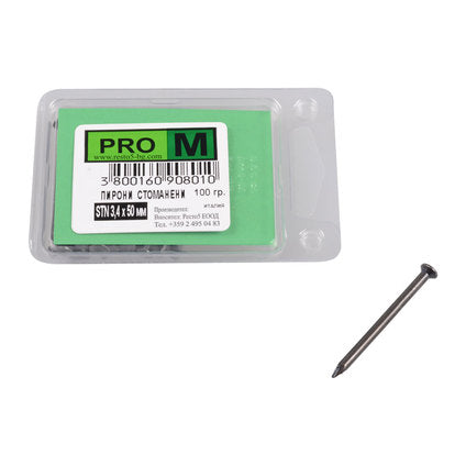 STEEL NAILS 100 G PRO M 3.4X50 MM