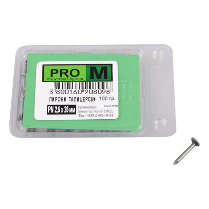 UPHOLSTERY NAILS 100 G PRO M 2.5X25 MM